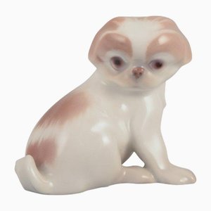 Figura de porcelana de cachorro pequinés de Bing & Grøndahl, años 30