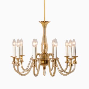 Murano Glass 10-Arm Chandelier, Italy, 1960s