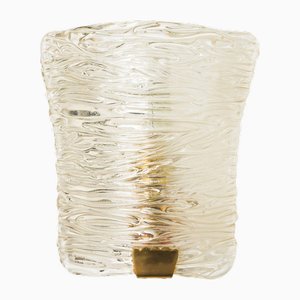 Glass and Brass Wall Light attributed to J. T. Kalmar, 1960s