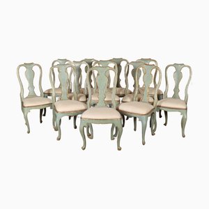 18th Century Italian Dining Chairs, Set of 12