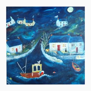 Therese James, Moon Magic, 2024, Acrílico sobre lienzo