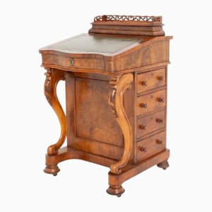 Bureau Davenport Victorien en Ronce et Noyer, 1860s