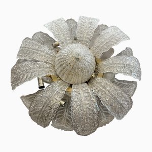 Venetian 13-Light Murano Glass Ceiling Light in the style of Barovier & Toso, 1980s