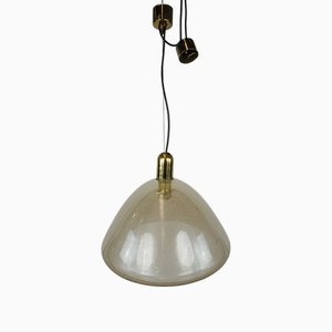 Italian Pendant Light in Pulegoso Glass, 1970s