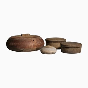 Boîtes Antiques 19ème Siècle en Bois, Suède, Set de 4