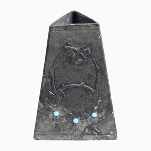 Art Nouveau Pewter Vase from G. Penot, France, 1930s