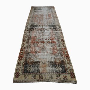 Tappeto Oushak vintage in lana sbiadita arancione, anni '70