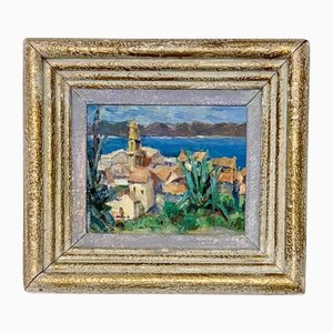 French Artist, View of Saint Tropez on the Côte d'Azur, Southern France, Mediterranean Coast, 1910, Oil Painting