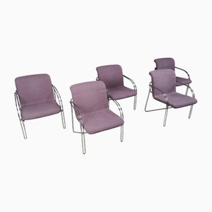 Fauteuils par Alfred Hofmann pour Gispen/ Labofa, Danemark, 1970s, Set de 5