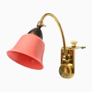 Mid-Century Brass Clamp Lamp, 1950s