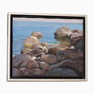 Gösta Calmeyer, Stones and Water, anni '40, Olio su tela