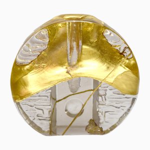 Crystal Vase with Kintsugi Gold by Myriam Greff