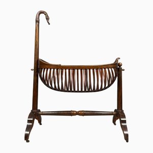 Empire Cradle with Swans Neck in Mahogany, 1810
