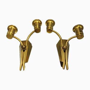 Vintage Brass Wall Lamp, 1970s