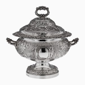 Magnifica zuppiera in argento georgiano, XIX secolo, Birmingham, 1827