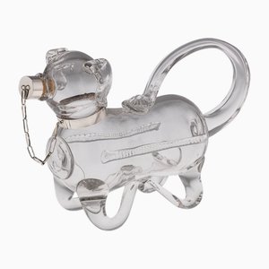 20th Century English Silver & Glass Novelty Claret Jug, 1916