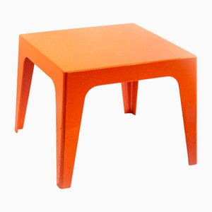 Mesa auxiliar cuadrada de fibra de vidrio