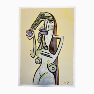 Wifredo Lam, Nu à la pomme, Sérigraphie, 2002