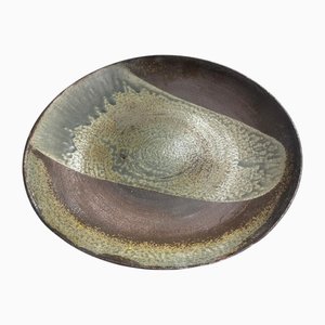 Large Modern Organic Stoneware Dish by Nanni Valentini for Ceramica Arcore, 1960s