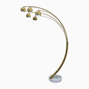 Lampe Arc à 5 Doigts en Laiton par Goffredo Reggiani pour Reggiani Lighting, Italie, 1960s