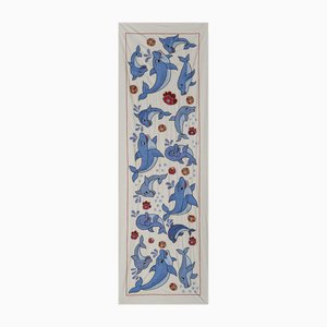 Uzbek Traditional Fish Pastel Suzani Wall Decor