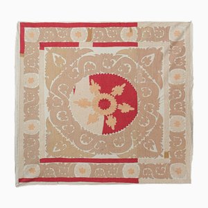 Beige Suzani White Washed Pastel Tapestry