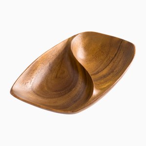 Bol Mid-Century de Forme Organique en Bois, 1960s
