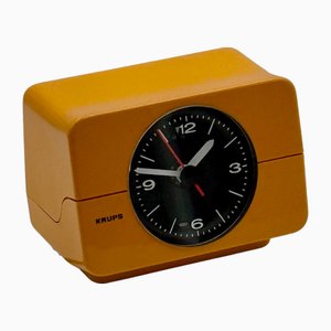 Senfgelber Space Age Wecker von Krups, 1970er