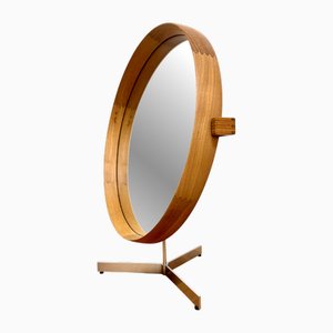 Specchio da tavolo nr. 417 in teak di Uno and Östen Kristiansson per Luxus, Scandinavia, anni '60