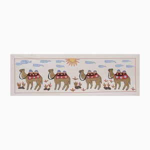 Vintage Animal Motif Suzani Textile Cover