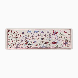 Uzbek Suzani Wall Art - Animal Pictorial Floral Embroidery