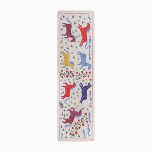 Tapiz Suzani con decoración de caballo