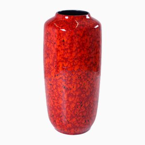 Large Red Orange 517-45 Vase from Scheurich Keramik, West Germany, 1906s