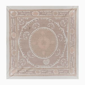 Tapisserie ou Nappe Suzani Rose Ouzbek avec Broderie