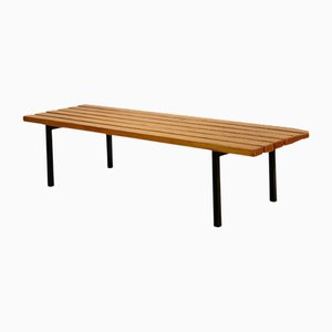 Mid-Century Modern Slatted Bench