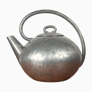 Moderne Dekorative Mid-Century Teekanne aus Zinn von Skurdal Pewter, 1960er