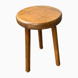 Oak Tripod Stool, 1950s