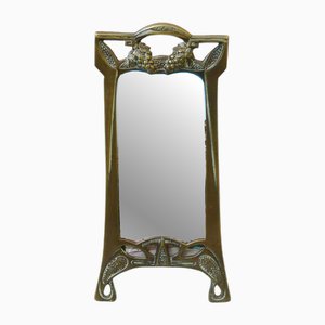 Art Nouveau Patinated Bronze Floral Picture Frame with Vine Panicles, France, 1890s