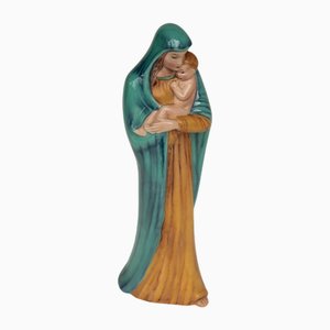 Madonna and Child Ceramic Figure by Alois Schulz for Thomasch Austria, 1950s