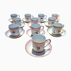Service à Café Collection Joséphine à Décor de Roses en Porcelaine de Limoges de Haviland, 1982, Set de 22