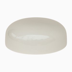 Art Deco Deckenlampe aus weißem Opalglas, 1940er