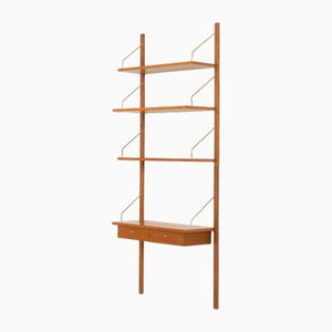 Modernes dänisches Mid-Century Wandregal aus Teak, 1960er