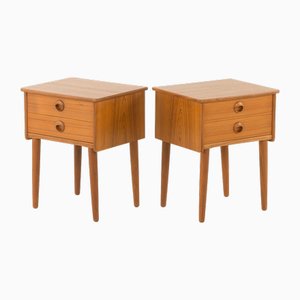Tables de Chevet Mid-Century Scandinaves, 1960s, Set de 2
