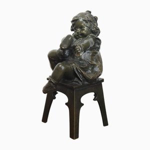 Juan Clara, niña, década de 1890, bronce