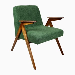 Bunny Chair in Green Bouclé by Józef Chierowski, 1970s