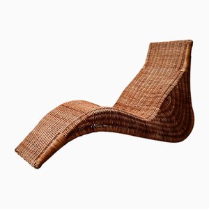 Chaise longue vintage in vimini di Carl Öjerstam per Ikea