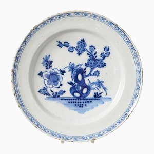 Large Antique Dutch Delft Charger Plate, 1700s