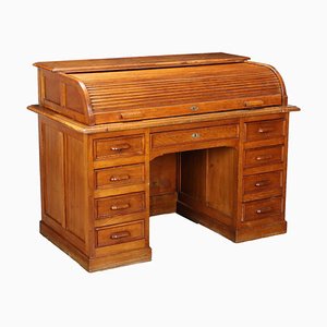 20th Century Writing Desk in Oak with 9 Drawers, England