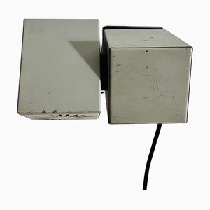 Metal Cubic Wall Lamps attributed to Kaiser Idell / Kaiser Leuchten, Germany, 1970s, Set of 2