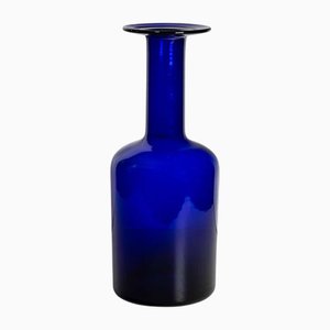 Blaue Vase von Otto Brauer für Holmegaard, 1960er